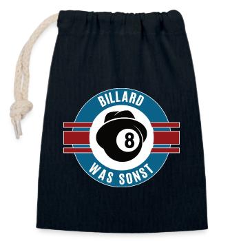 Billard Was Sonst Billardspieler Team Mannschaft - Verschließbarer Geschenkbeutel aus Baumwolle (14x20cm) - Navy - Vorne