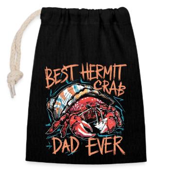 Meilleur papa bernard-l’ermite de tous les temps : Crab Love ! - Sac cadeau en coton avec cordon (14 x 20 cm) - noir - Devant