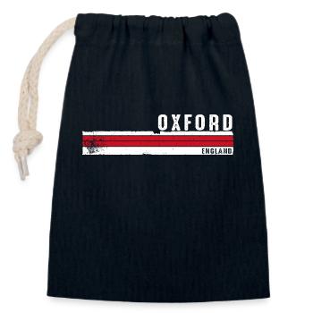 Oxford Angleterre Vintage Design - Sac cadeau en coton avec cordon (14 x 20 cm) - bleu marine - Devant