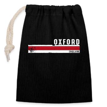 Oxford England Vintage Design - Verschließbarer Geschenkbeutel aus Baumwolle (14x20cm) - Schwarz - Vorne