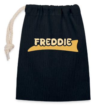 Freddie - Verschließbarer Geschenkbeutel aus Baumwolle (14x20cm) - Navy - Vorne