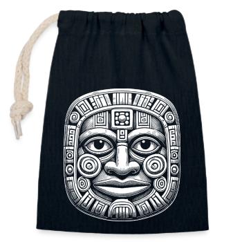Maske - Verschließbarer Geschenkbeutel aus Baumwolle (14x20cm) - Navy - Vorne