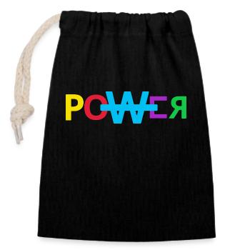 Power Music Grafik Power Music Graphic - Verschließbarer Geschenkbeutel aus Baumwolle (14x20cm) - Schwarz - Vorne