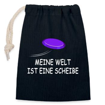 Disc Golfer Frisbee Ultimate-Frisbee Frisbee - Closable cotton gift bag (14x20cm) - navy - Front