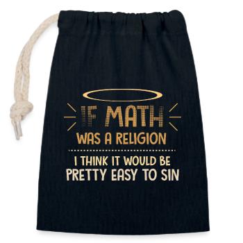 Math Nerd Students University Professor Mathematics - Closable cotton gift bag (14x20cm) - navy - Front