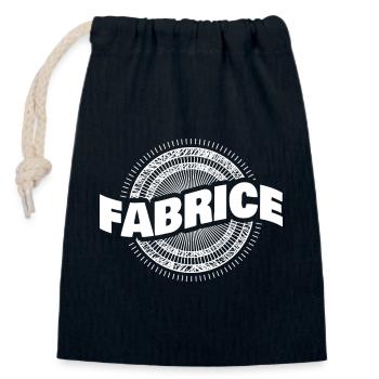 Gift idea Fabrice - Closable cotton gift bag (14x20cm) - navy - Front