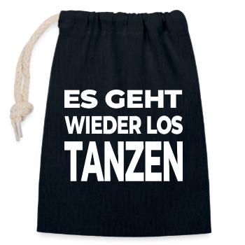 Dance - Closable cotton gift bag (14x20cm) - navy - Front