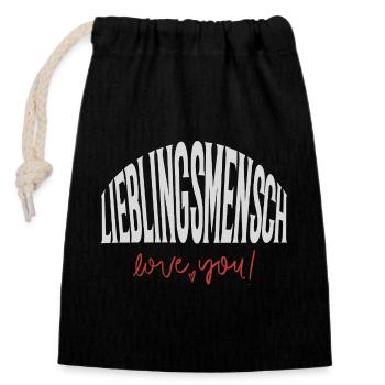 Favorite person - Closable cotton gift bag (14x20cm) - black - Front