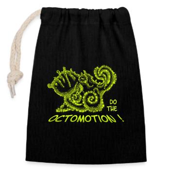 Faites la Poulpe – Pieuvre Drôle & Mer - Sac cadeau en coton avec cordon (14 x 20 cm) - noir - Devant