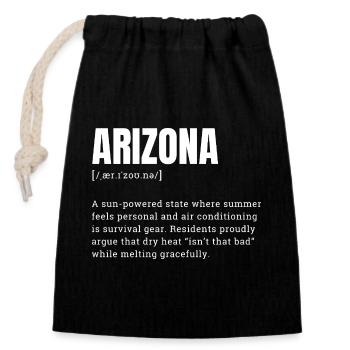 Arizona Solar Power Graph - Closable cotton gift bag (14x20cm) - black - Front