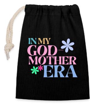 In My Godmother Era Shirt - Gift Godmother - Closable cotton gift bag (14x20cm) - black - Front