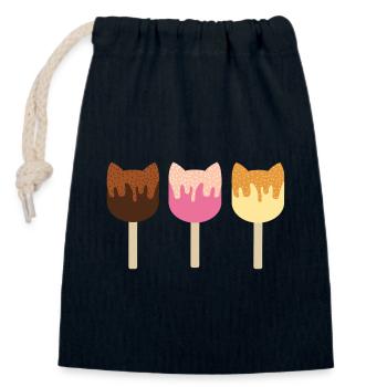 Friends - Closable cotton gift bag (14x20cm) - navy - Front