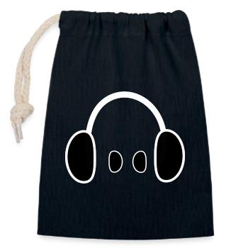 Kopfhörer, Dj, Musik Festival - Verschließbarer Geschenkbeutel aus Baumwolle (14x20cm) - Navy - Vorne
