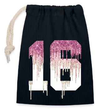 FINALLY 16 SWEET 16TH BIRTHDAY - Closable cotton gift bag (14x20cm) - navy - Front