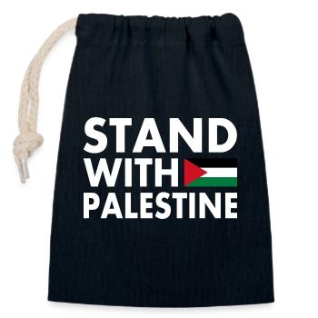 Palestina - Verschließbarer Geschenkbeutel aus Baumwolle (14x20cm) - Navy - Vorne