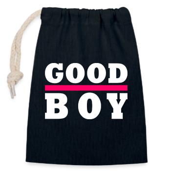 Good boy - Closable cotton gift bag (14x20cm) - navy - Front