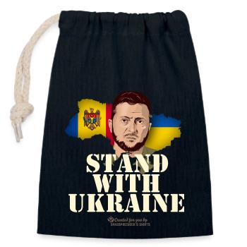 Ukraine Selenskyj T-Shirt Moldawien - Verschließbarer Geschenkbeutel aus Baumwolle (14x20cm) - Navy - Vorne