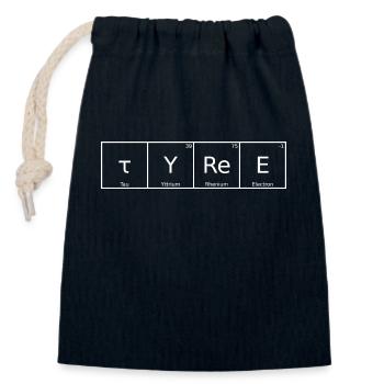 Tyree Name First Name Chemistry Periodic Table Elements - Closable cotton gift bag (14x20cm) - navy - Front