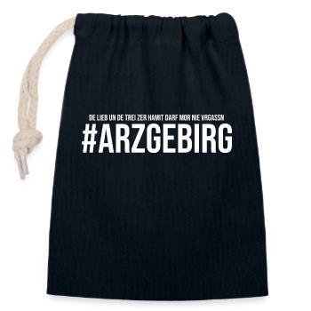 Arzgebirg liebe und treue - Verschließbarer Geschenkbeutel aus Baumwolle (14x20cm) - Navy - Vorne