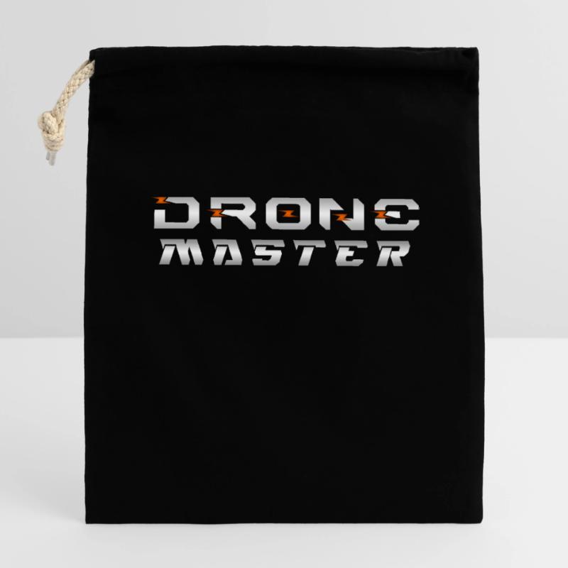 Drone Drones Drone Flight Drone Pilot Sac cadeau en coton avec cordon (14 x 20 cm)