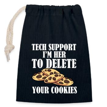 Tech Support Informatiker Programmierer Computer - Verschließbarer Geschenkbeutel aus Baumwolle (14x20cm) - Navy - Vorne