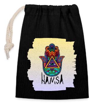 Yoga Namaste Curse Protection Hindu Buddhism - Closable cotton gift bag (14x20cm) - black - Front