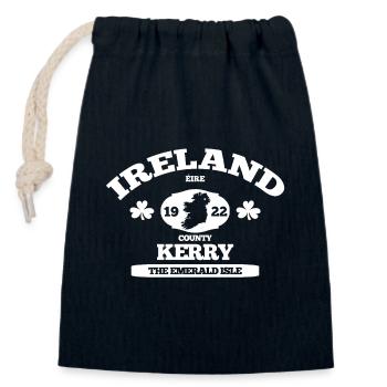Kerry Ireland. Classic Irish Design - Closable cotton gift bag (14x20cm) - navy - Front