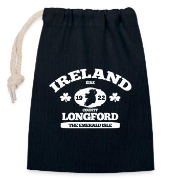 Longford, Irland. Klassisches irisches Design - Verschließbarer Geschenkbeutel aus Baumwolle (14x20cm) - Navy - Vorne