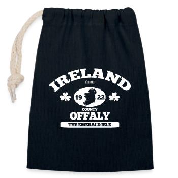 Offaly, Irland. Klassisches irisches Design - Verschließbarer Geschenkbeutel aus Baumwolle (14x20cm) - Navy - Vorne