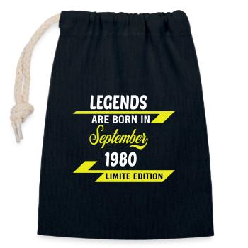 LEGENDS ARE BORN IN 1980 BIRTHDAY GIFT - Closable cotton gift bag (14x20cm) - navy - Front