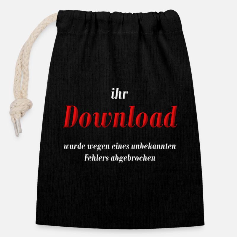 download - Verschließbarer Geschenkbeutel aus Baumwolle (14x20cm) - Schwarz