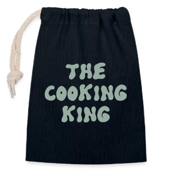Le roi de la cuisine - Sac cadeau en coton avec cordon (14 x 20 cm) - bleu marine - Devant