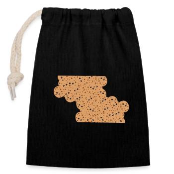 Lots of cookies in one form - Closable cotton gift bag (14x20cm) - black - Front
