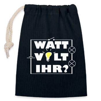 Watt Volt Schaltkreis - Verschließbarer Geschenkbeutel aus Baumwolle (14x20cm) - Navy - Vorne
