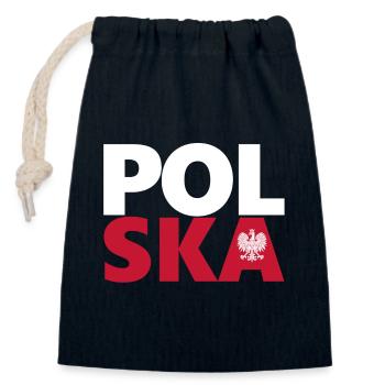 Polen - Verschließbarer Geschenkbeutel aus Baumwolle (14x20cm) - Navy - Vorne