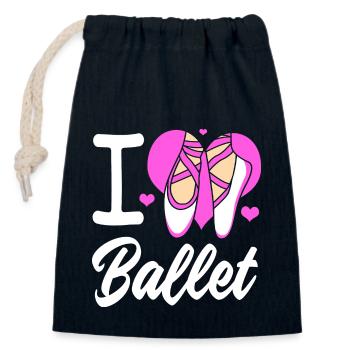 Ballet Ballet Dancer - Closable cotton gift bag (14x20cm) - navy - Front