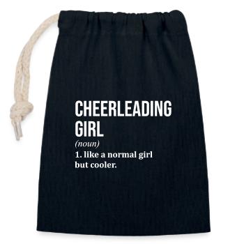 Cheerleader - Verschließbarer Geschenkbeutel aus Baumwolle (14x20cm) - Navy - Vorne