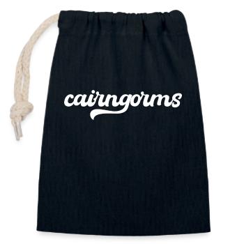 Cairngorms, National Park - Closable cotton gift bag (14x20cm) - navy - Front