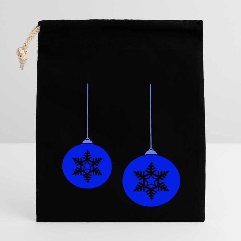 Weihnachtskugeln Stern Verschließbarer Geschenkbeutel aus Baumwolle (14x20cm)
