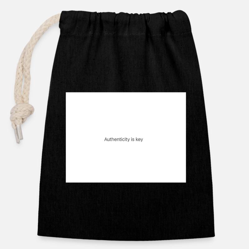 Soyez toujours vous-même - Sac cadeau en coton avec cordon (14 x 20 cm) - noir
