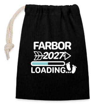 Farbor 2027 - Oncle 2027 Suédois - Sac cadeau en coton avec cordon (14 x 20 cm) - noir - Devant