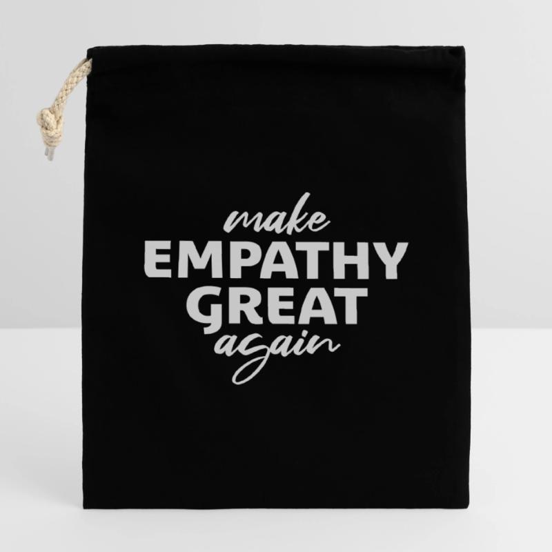 Make Empathy Great Again Politisch Statement Hoffn Verschließbarer Geschenkbeutel aus Baumwolle (14x20cm)