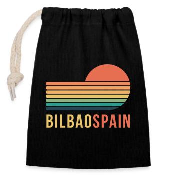 Bilbao Spain - Verschließbarer Geschenkbeutel aus Baumwolle (14x20cm) - Schwarz - Vorne