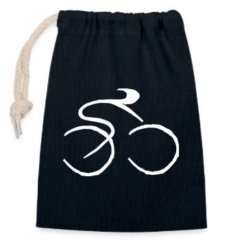 Cycling - Closable cotton gift bag (14x20cm) - navy - Front