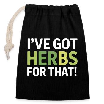 Naturopath I've Got Herbs For That Professional  - Closable cotton gift bag (14x20cm) - black - Front