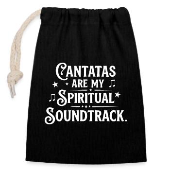 Cantata Lustig Spruch Klassik Musik Spiritual - Closable cotton gift bag (14x20cm) - black - Front