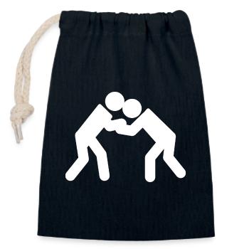 Ringen - Verschließbarer Geschenkbeutel aus Baumwolle (14x20cm) - Navy - Vorne