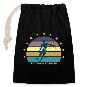 Football Forever — Grafik-T-Shirt für Football Fa - Verschließbarer Geschenkbeutel aus Baumwolle (14x20cm) - Schwarz - Vorne