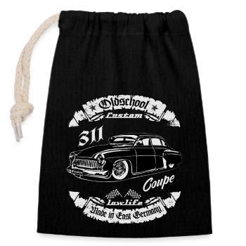 RDA Oldtimer 311 Oldschool Eisenach Custom - Sac cadeau en coton avec cordon (14 x 20 cm) - noir - Devant