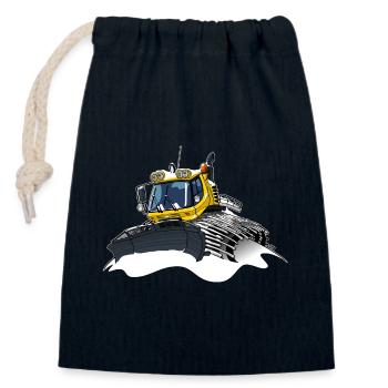 yellow snow shovel snow - Closable cotton gift bag (14x20cm) - navy - Front